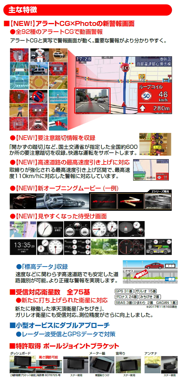 指定店専用モデル レーダー探知機 Z290Csd 新発売！ 